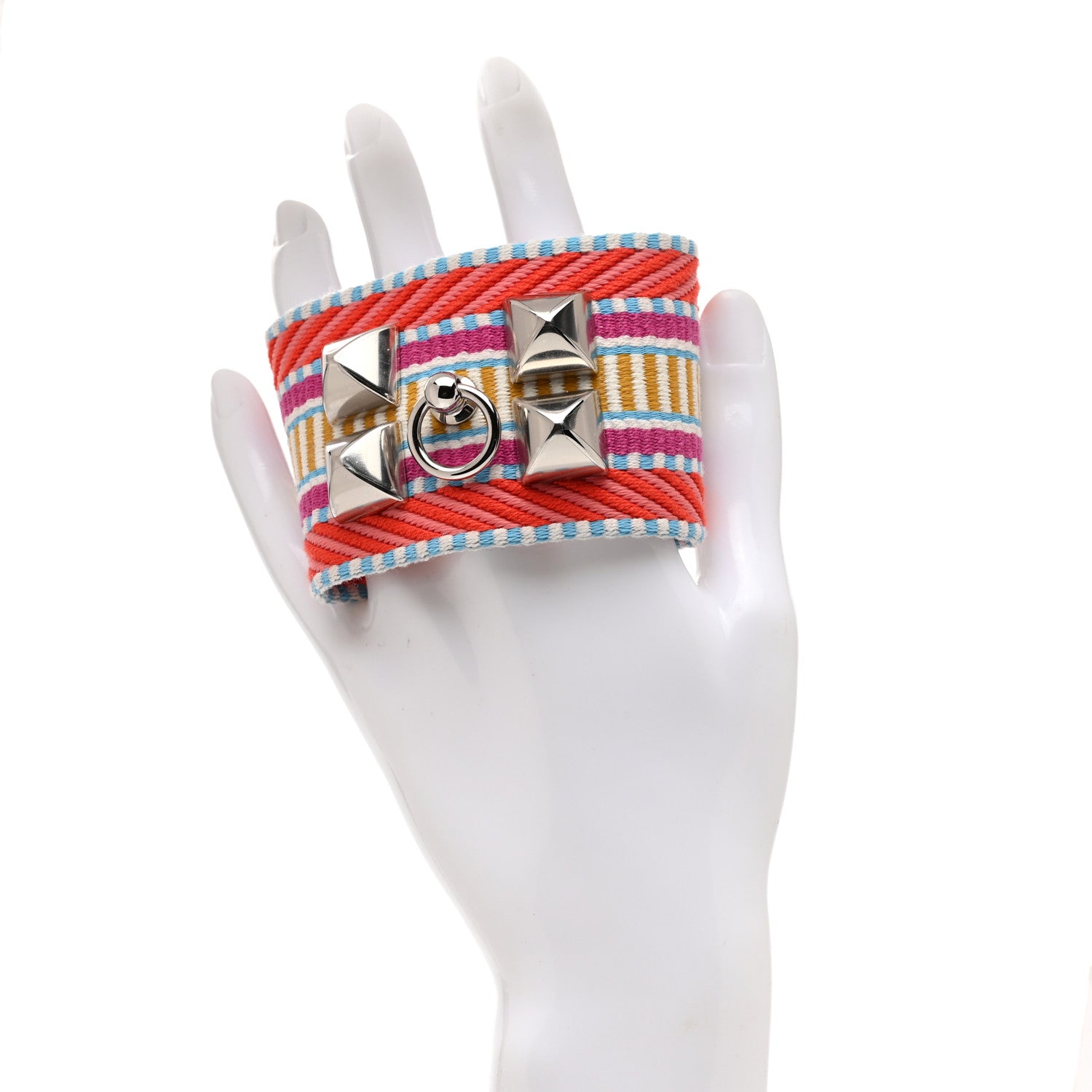 Hermes Toile Swift Cavale CDC Bracelet Capucine Magnolia Gold 2 of 6