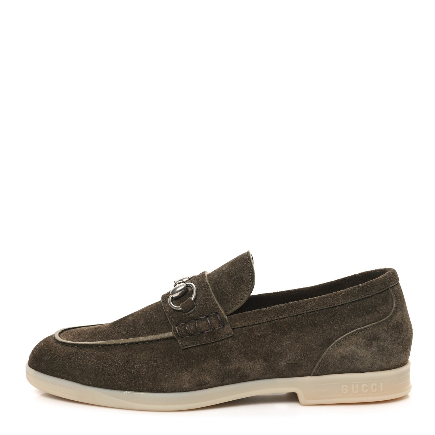 Konrad Suede Mens Horsebit Loafers 8 Olive Green