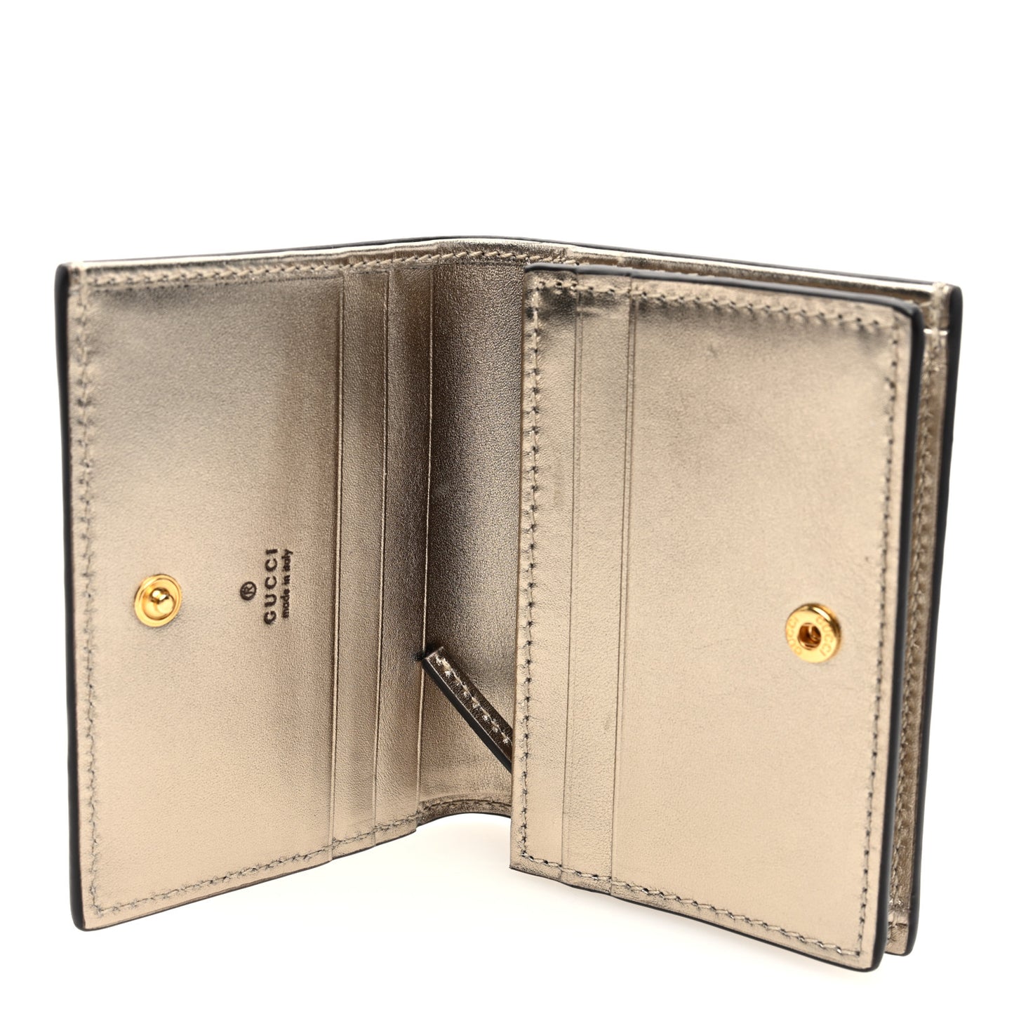 Boarded Plutone Snakeskin Horsebit 1955 Card Case Wallet Gold