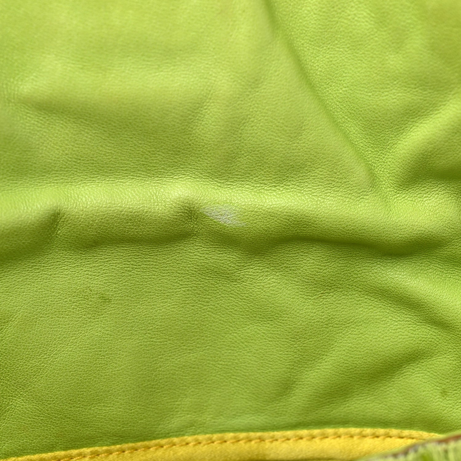 Fendi Knit Calf Hair Beaded Baguette Green 9 of 15