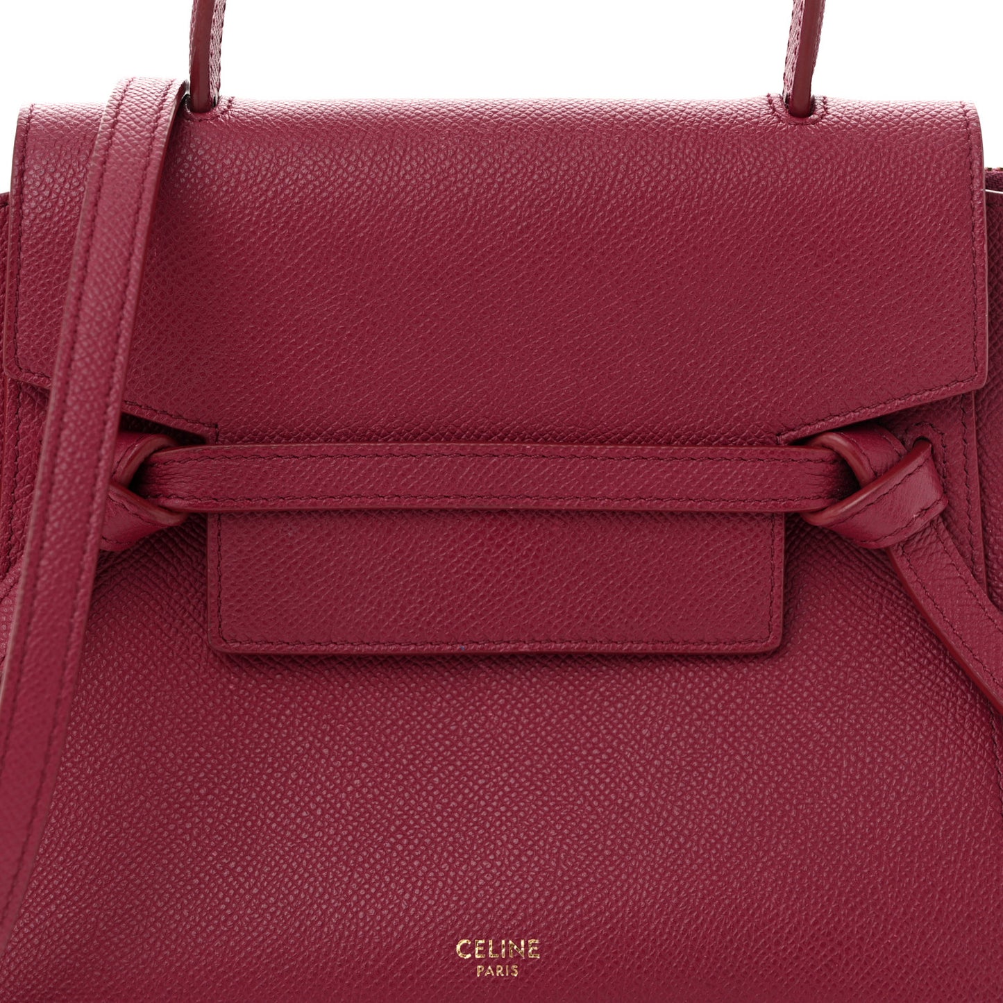 Grained Calfskin Nano Belt Bag Acai
