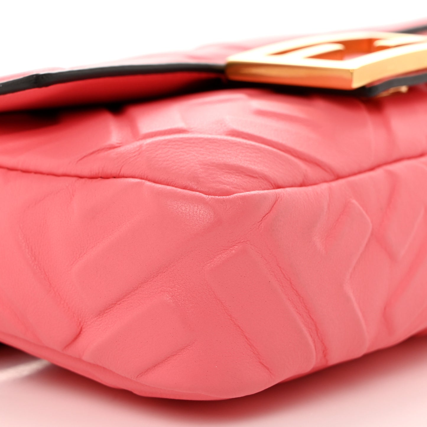 Nappa FF 1974 Embossed Mini Baguette Pink Dalia