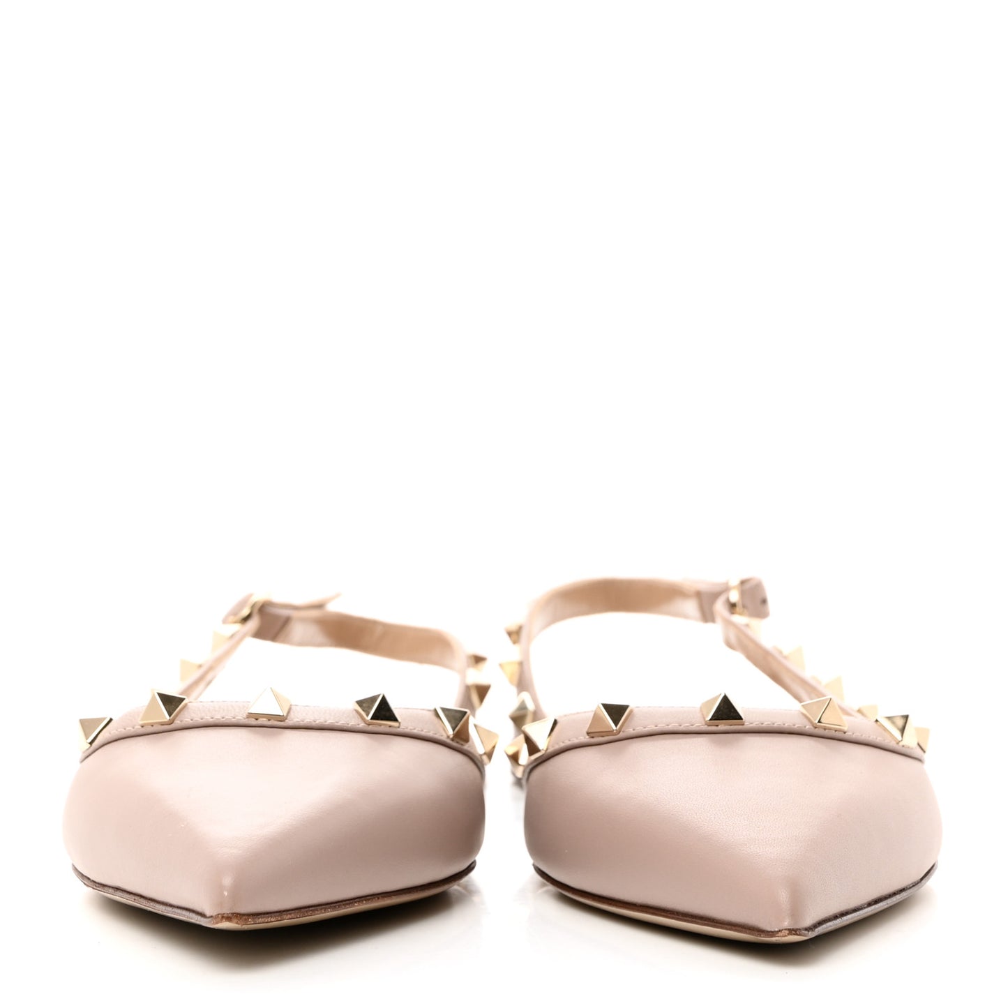 Nappa Rockstud Slingback Flats 39 Poudre