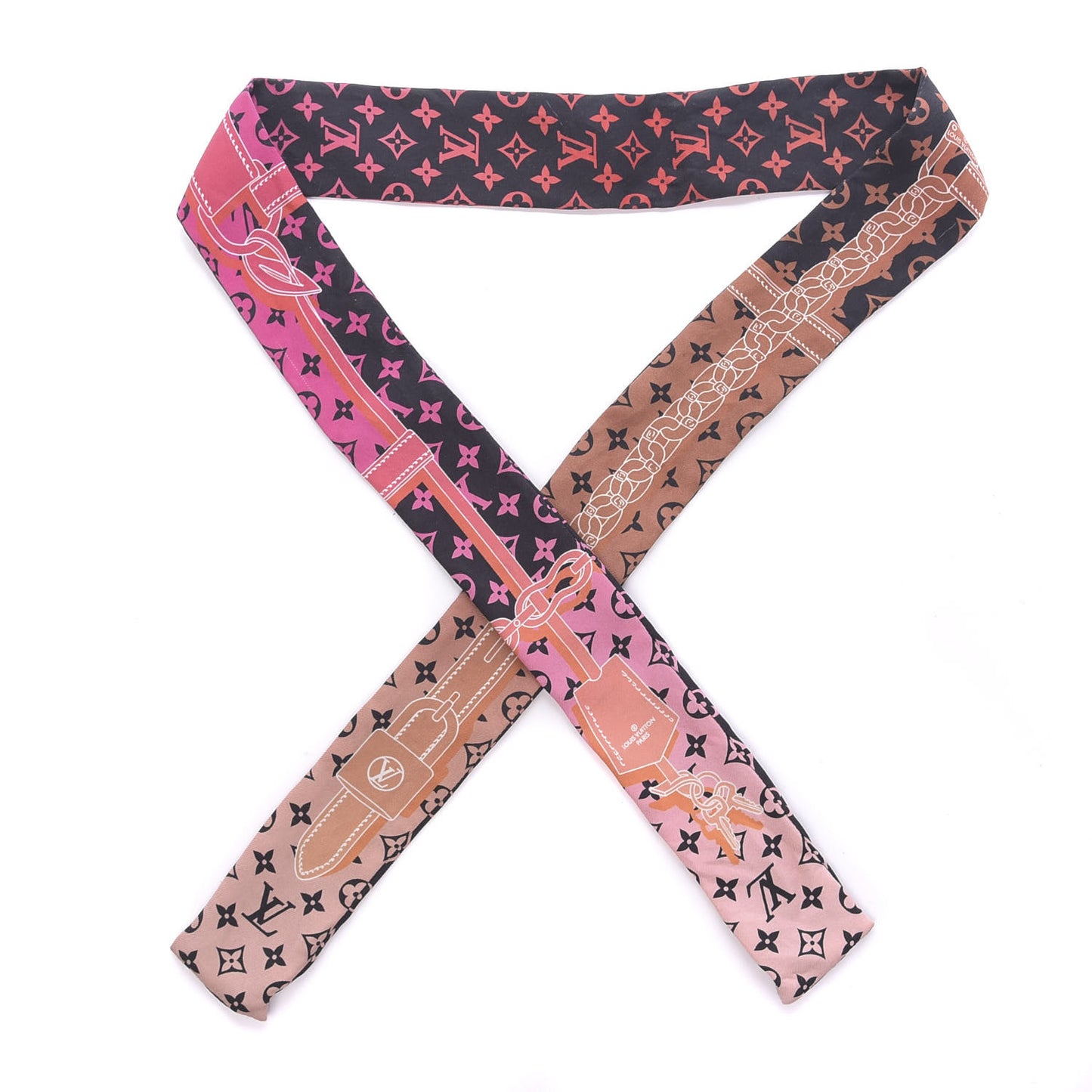 Silk Monogram Rising Confidential BB Bandeau Beige