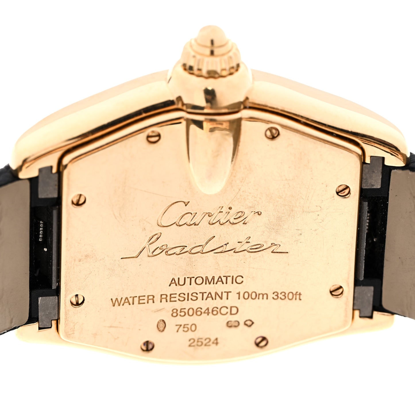 18K Yellow Gold Calfskin 38mm Roadster Automatic Watch