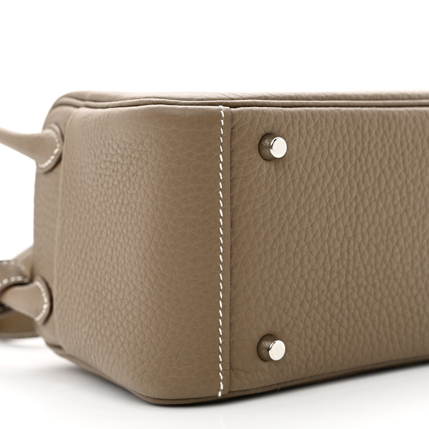 Hermes Taurillon Clemence Mini Lindy 20 Etoupe 9 of 11