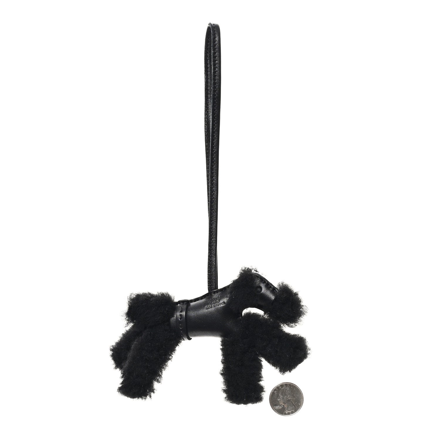 Hermes Milo Lambskin Shearling Budy Punk Charm Black 2 of 4