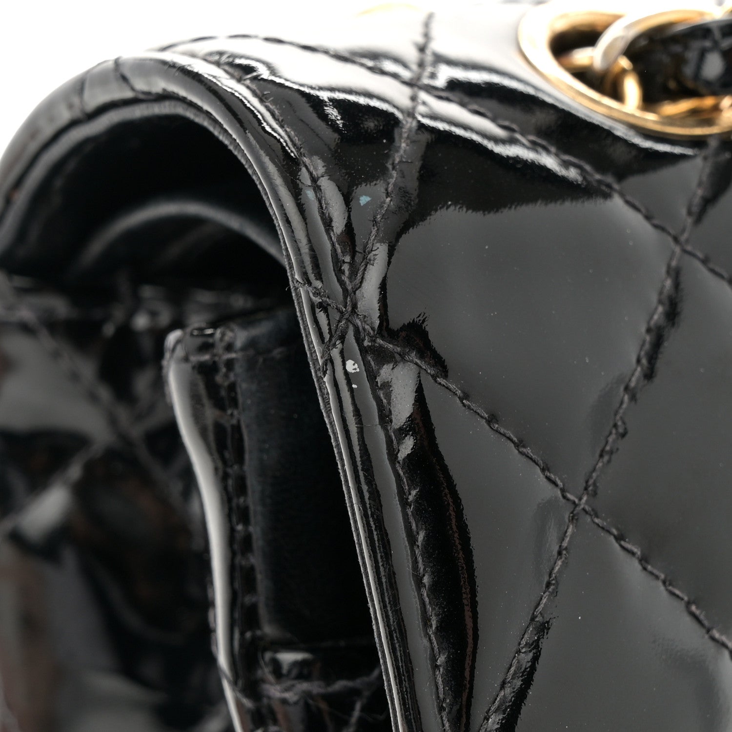 Chanel Patent Quilted Medium Double Flap Black 13 of 14