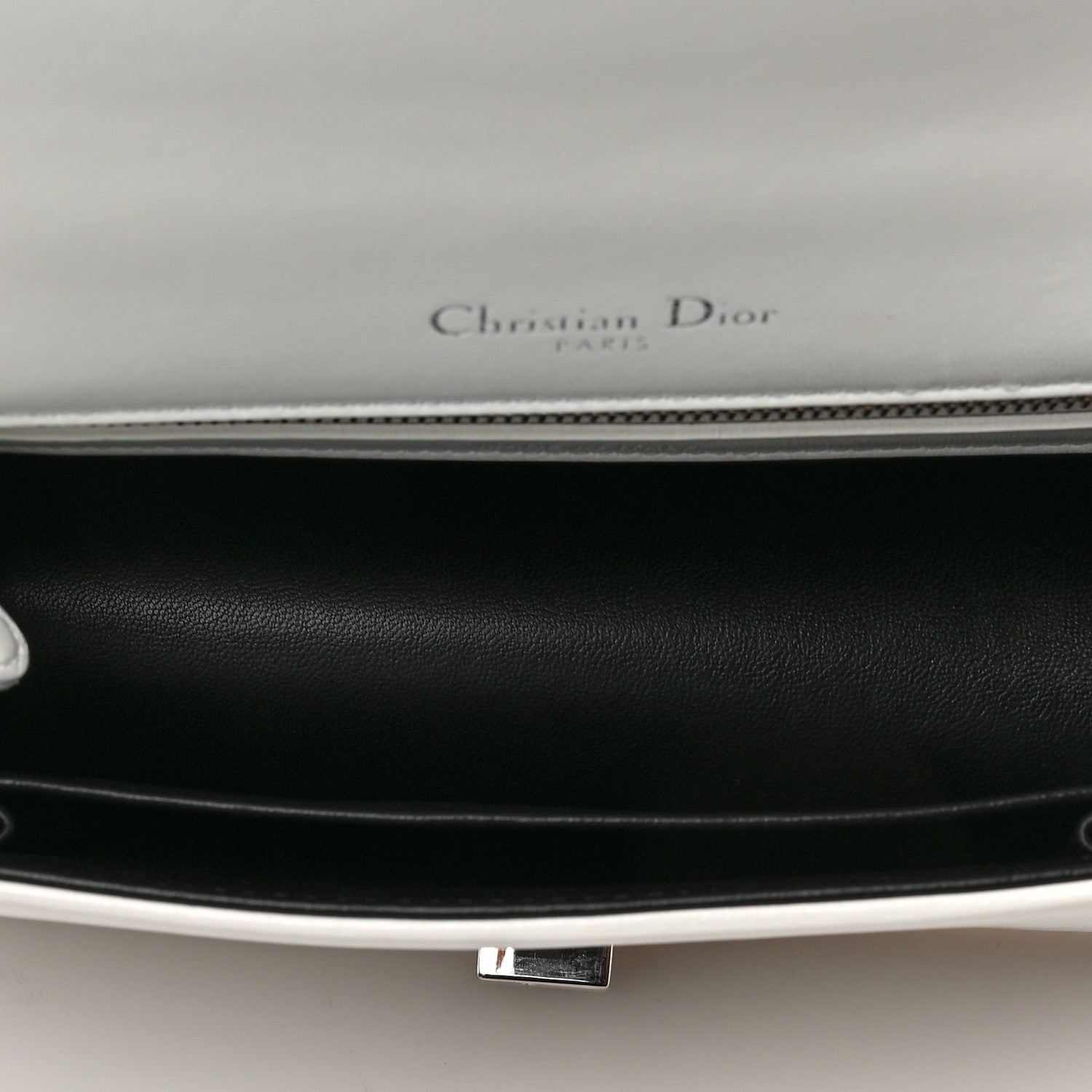 Christian Dior Lambskin Crystal Studded Small Diorama Flap Bag Off White 5 of 10