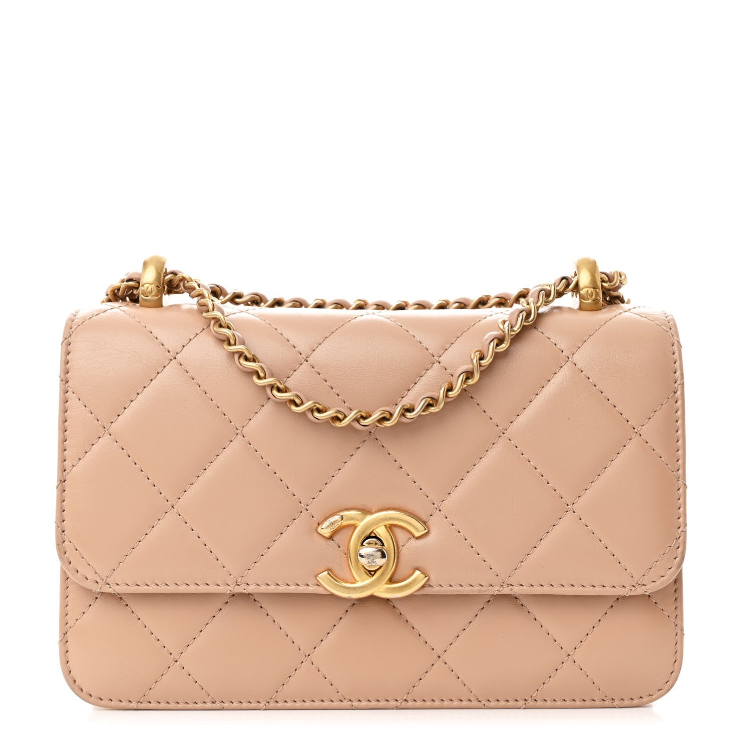 Chanel Calfskin Quilted Mini Perfect Fit Flap Beige 1 of 12