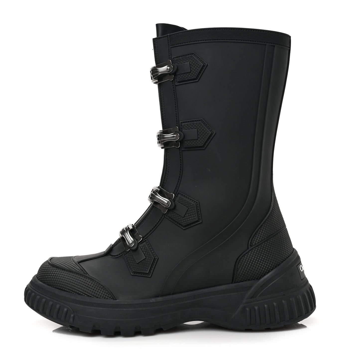 Neoprene Rubber Diorground Low Boots 38 Black