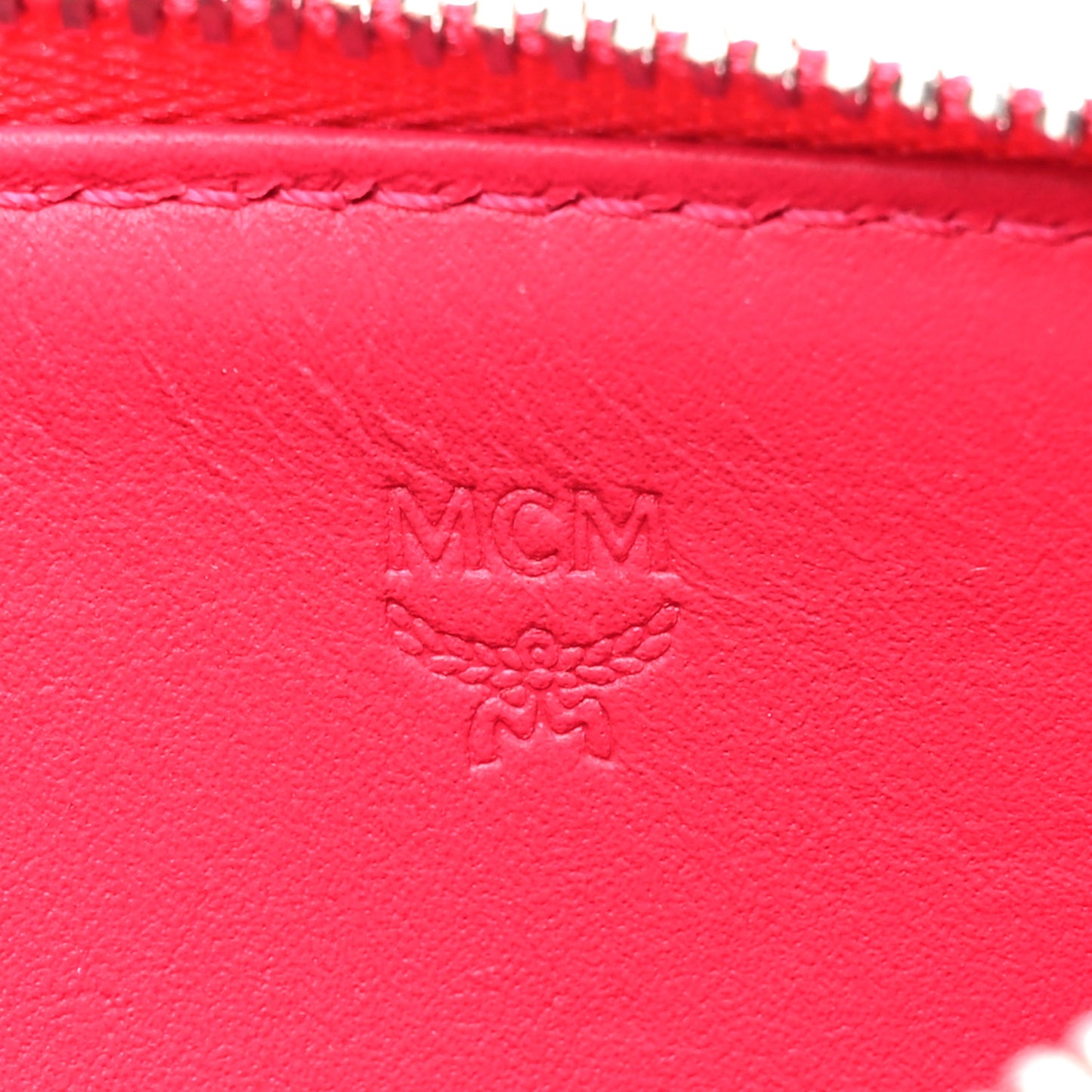 Patent Monogram Key Pouch Red