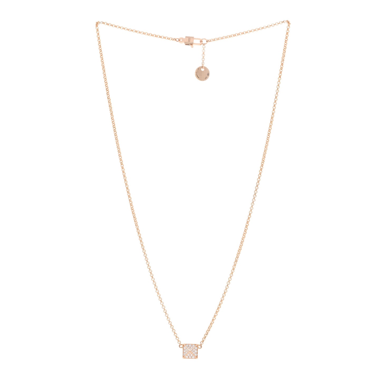 18K Rose Gold Diamond Clou d'H Pendant Necklace