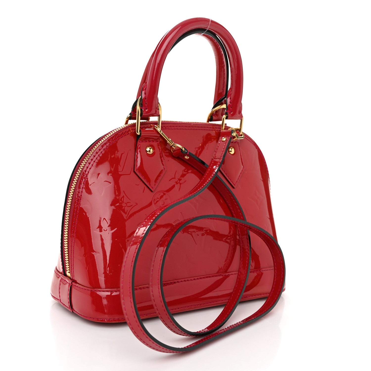 Louis Vuitton Vernis Alma BB Cherry 3 of 10