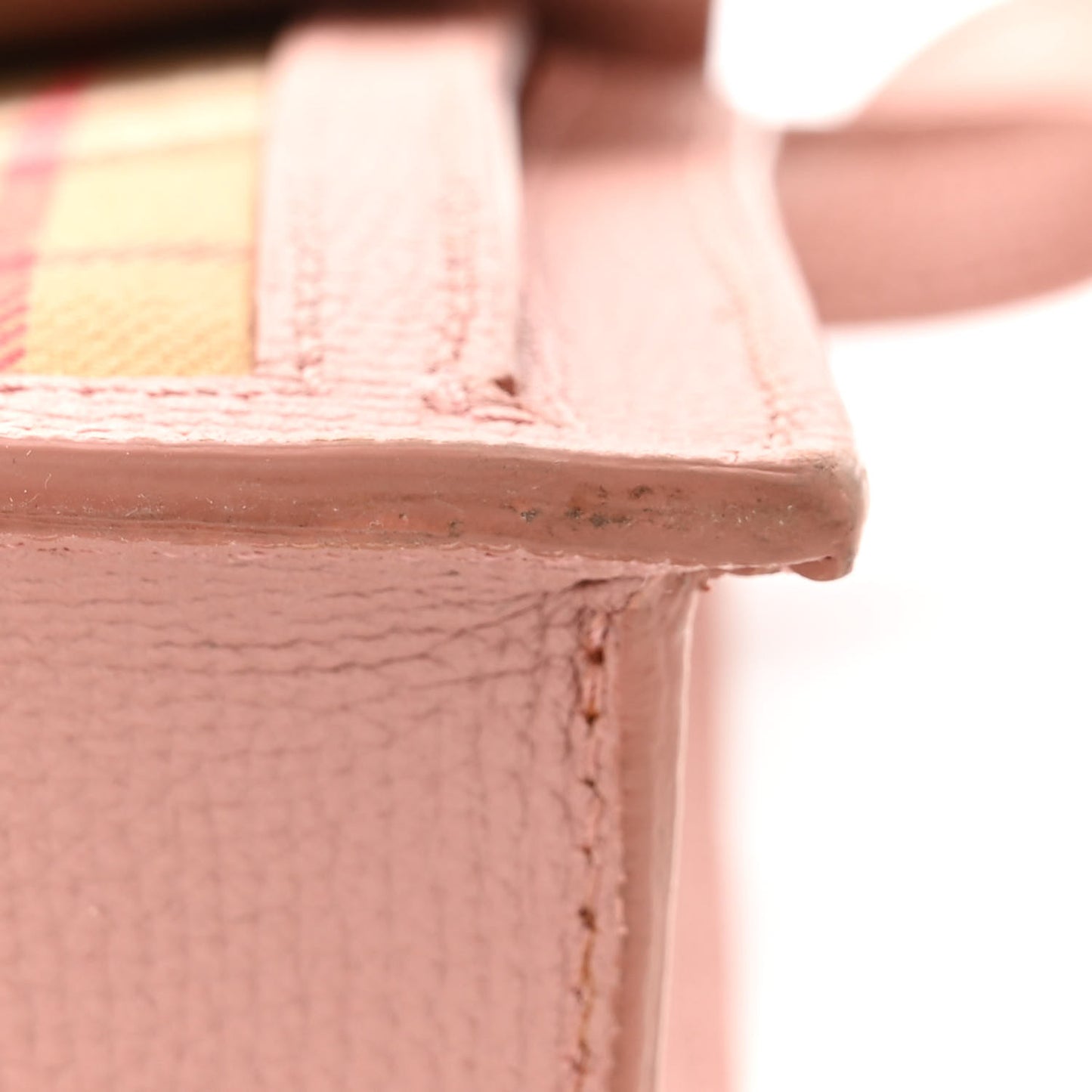 Grainy Calfskin Vintage Check Small Macken Crossbody Bag Ash Rose