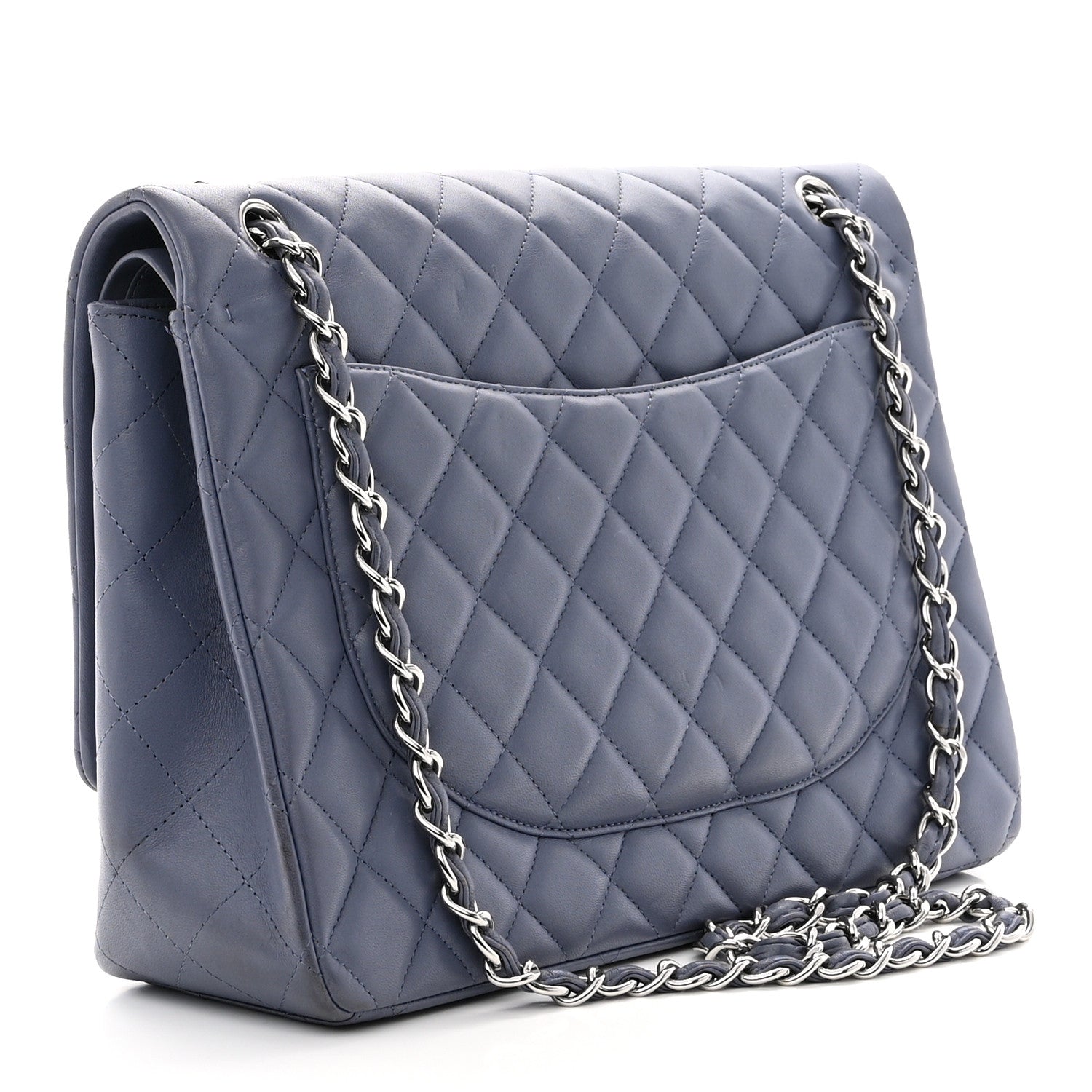 Chanel Lambskin Quilted Maxi Double Flap Light Purple 3 of 11