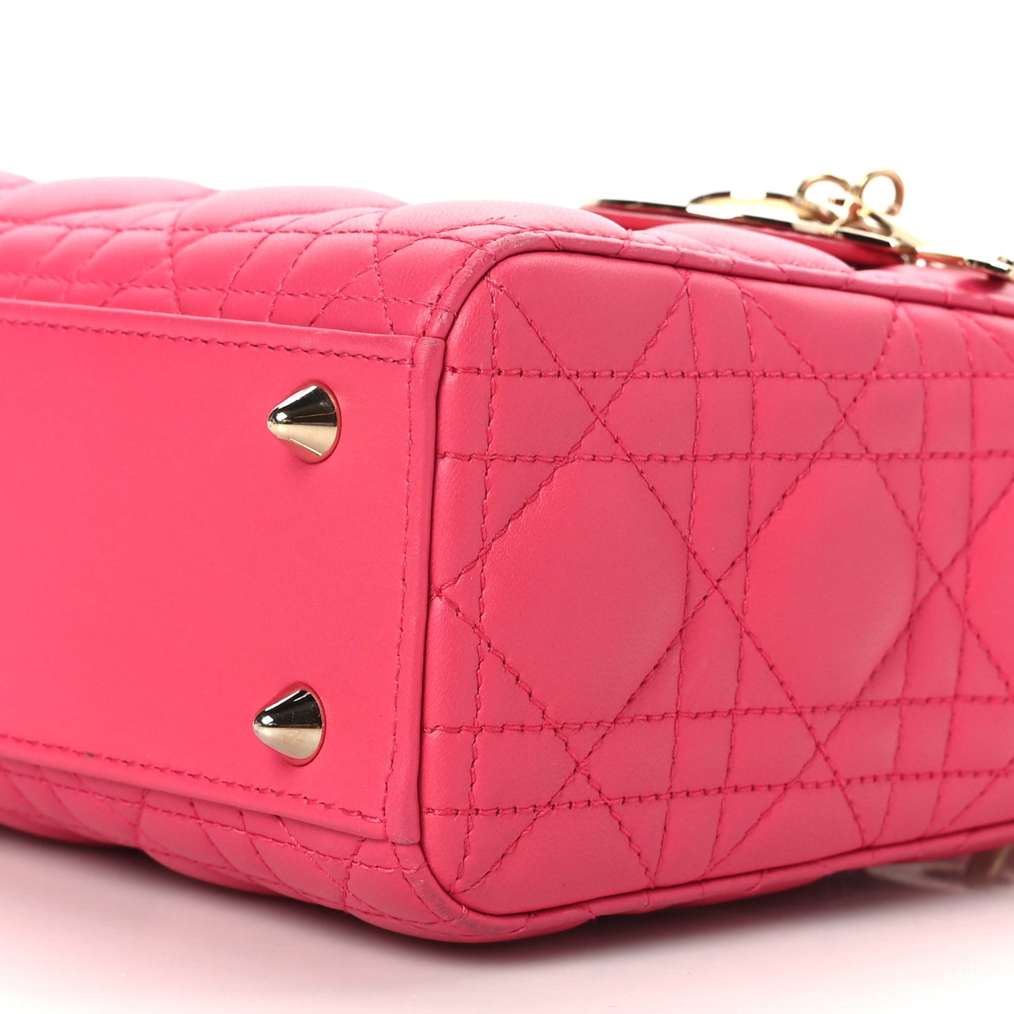 Lambskin Cannage Small My ABCDior Lady Dior Fraise