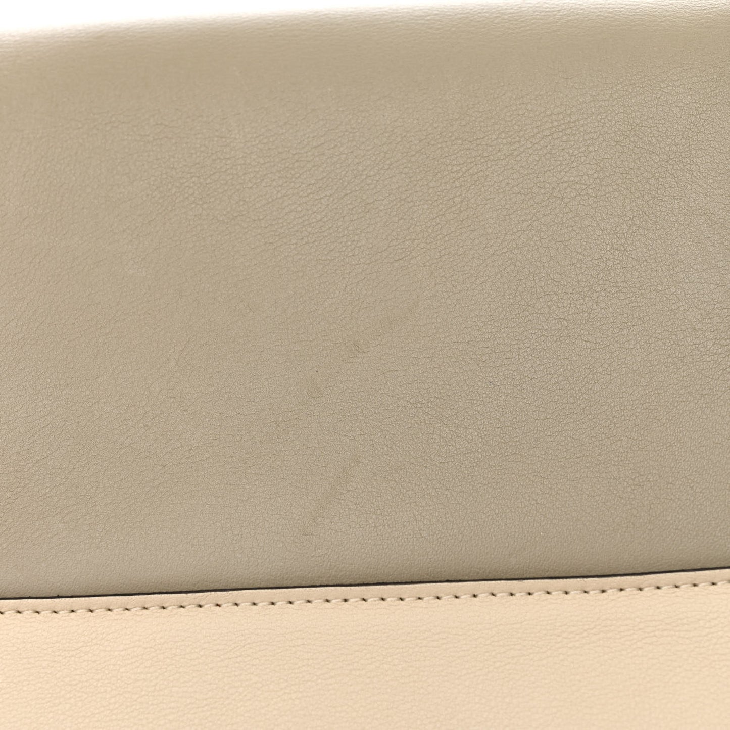 Shiny Smooth Calfskin Medium Frame Shoulder Bag Chalk Mastic