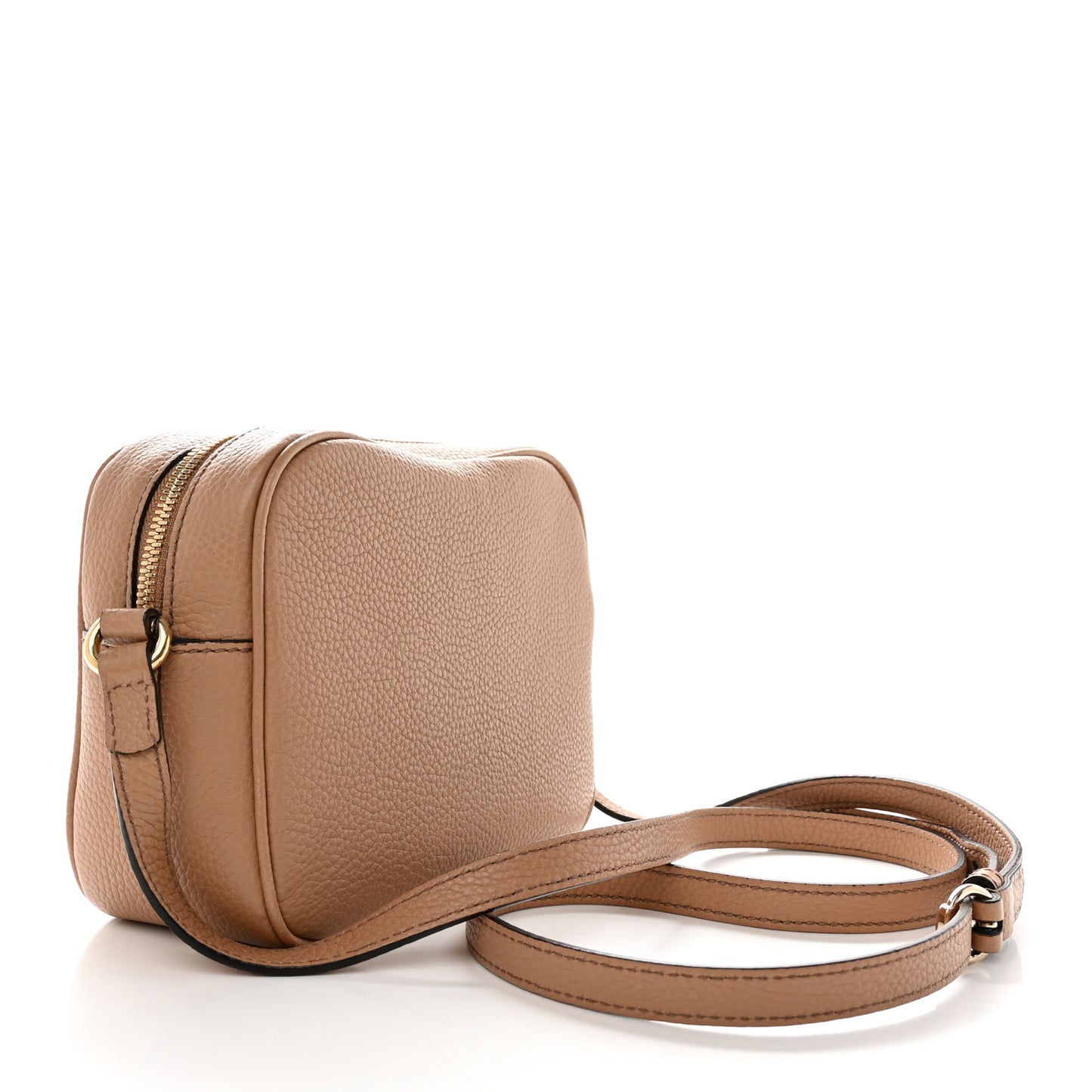 Pebbled Calfskin Small Soho Disco Bag Camelia