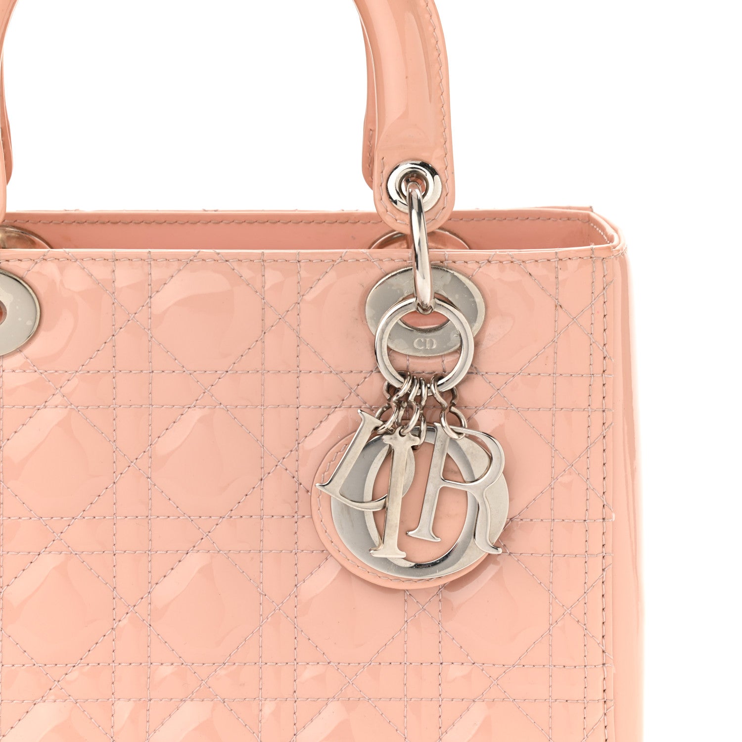 Christian Dior Patent Cannage Medium Lady Dior Rose Clair 12 of 14