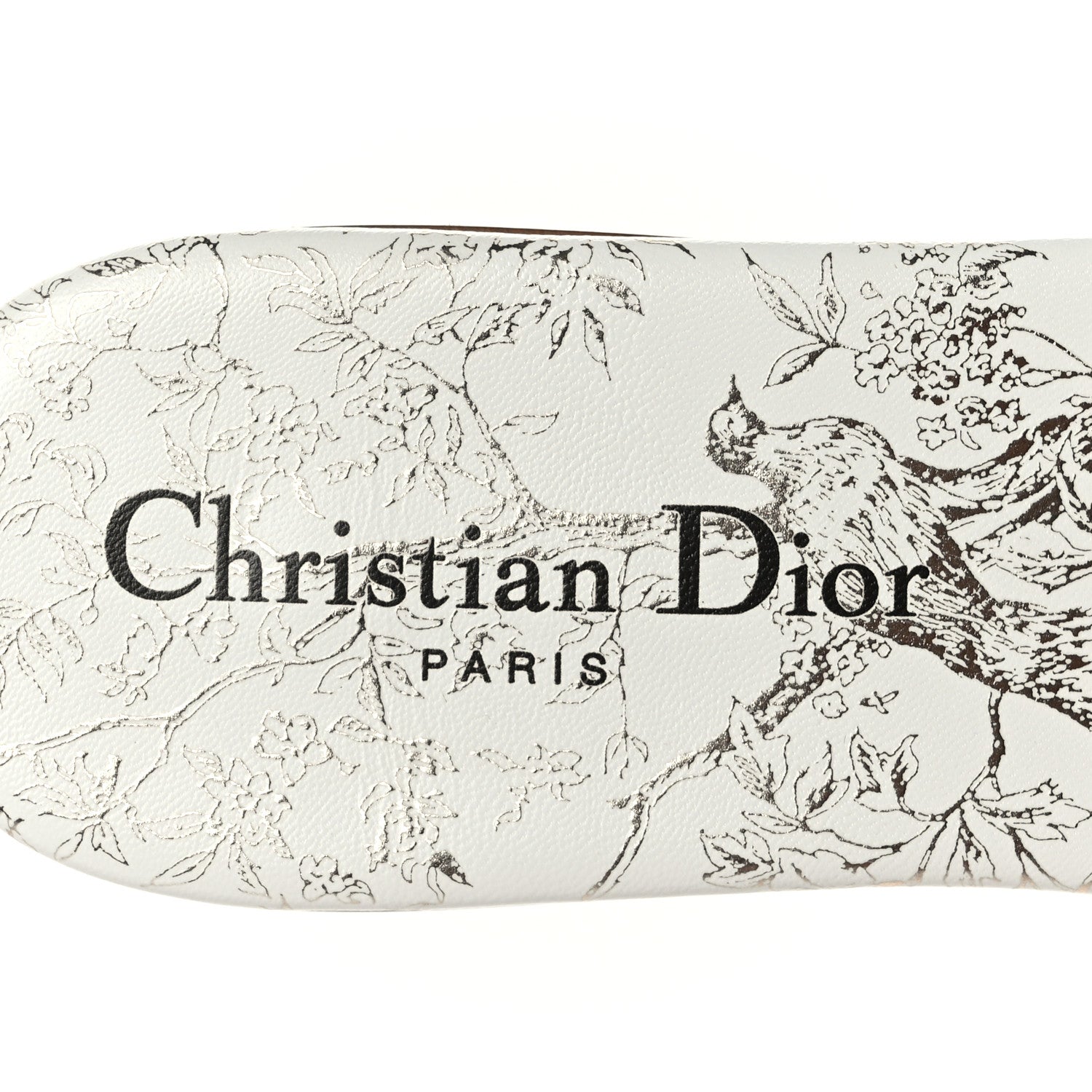 Christian Dior Canvas Lurex Jardin d'Hiver Embroidered Dway Flat Slide Sandals 36 White Palladium 7 of 8