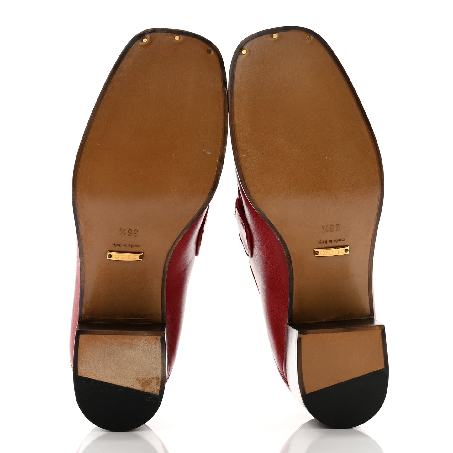 Malaga Kid Horsebit Loafer Pumps 36.5 Hibiscus Red Emerald