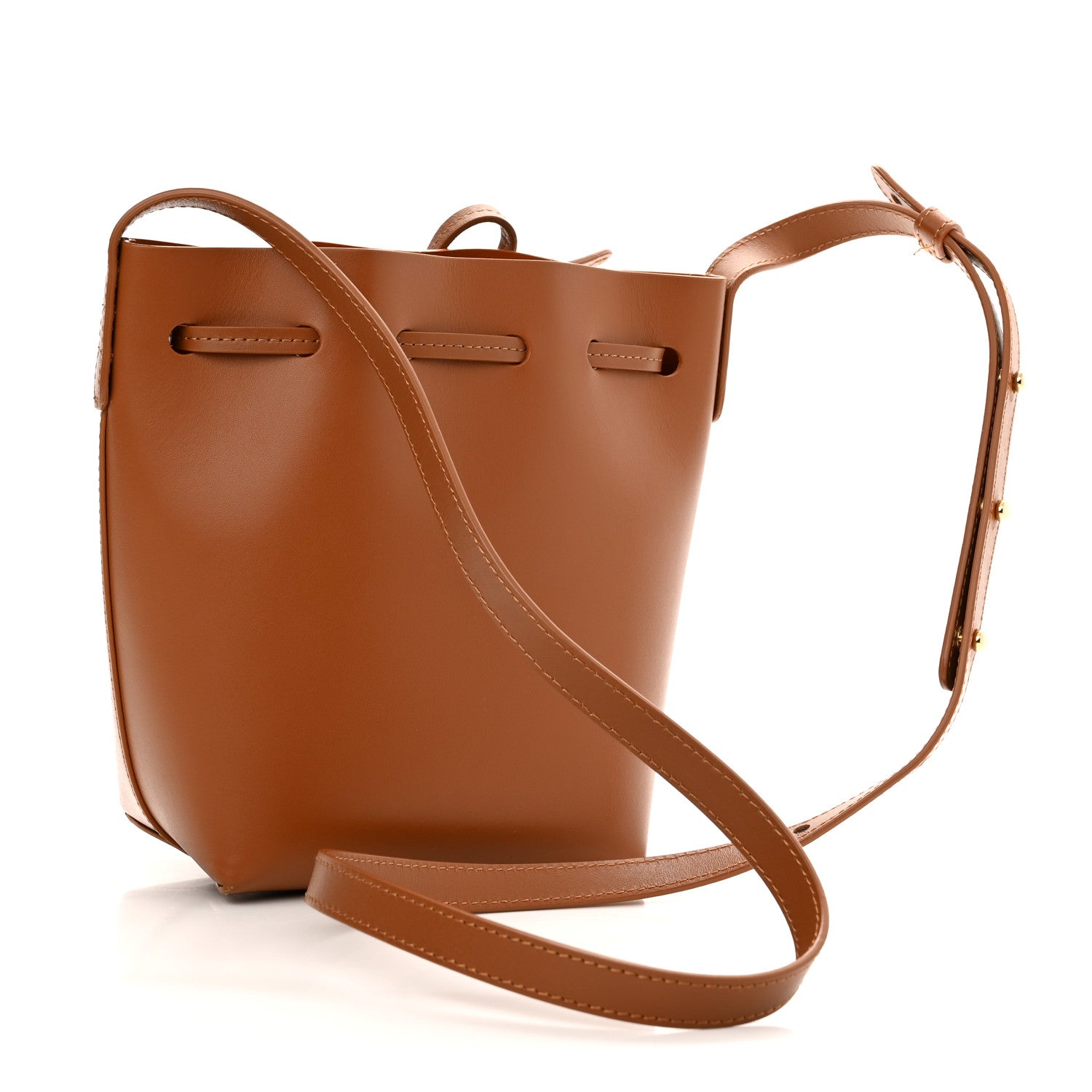 Mansur Gavriel Calfskin Mini Mini Bucket Bag Camello 3 of 10