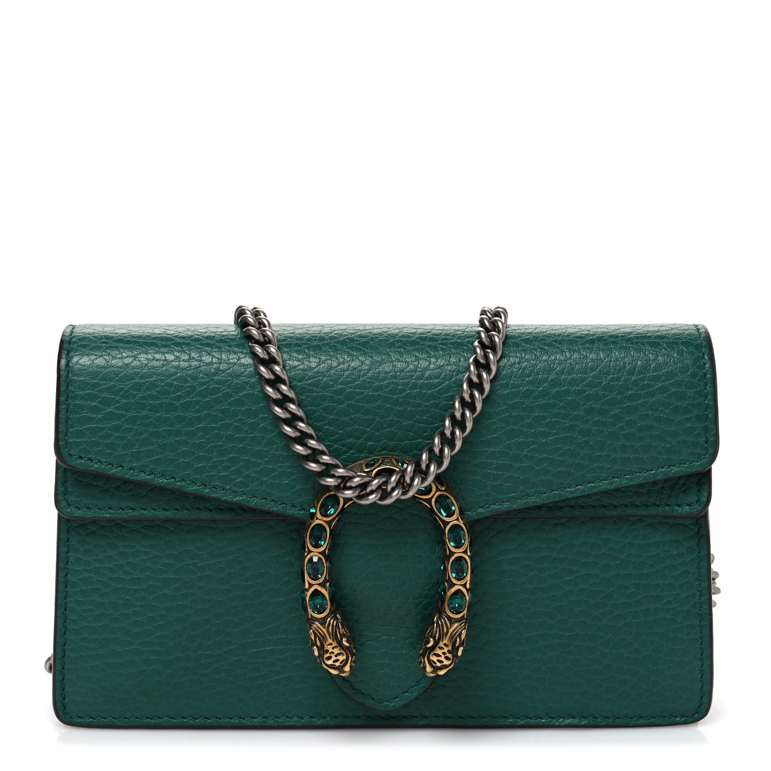 シー金丸　GUCCI オフィディア　スネークレザー　ミニバッグ　グリーン Gucci Calfskin Super Mini Dionysus Shoulder Bag Emerald 1919843