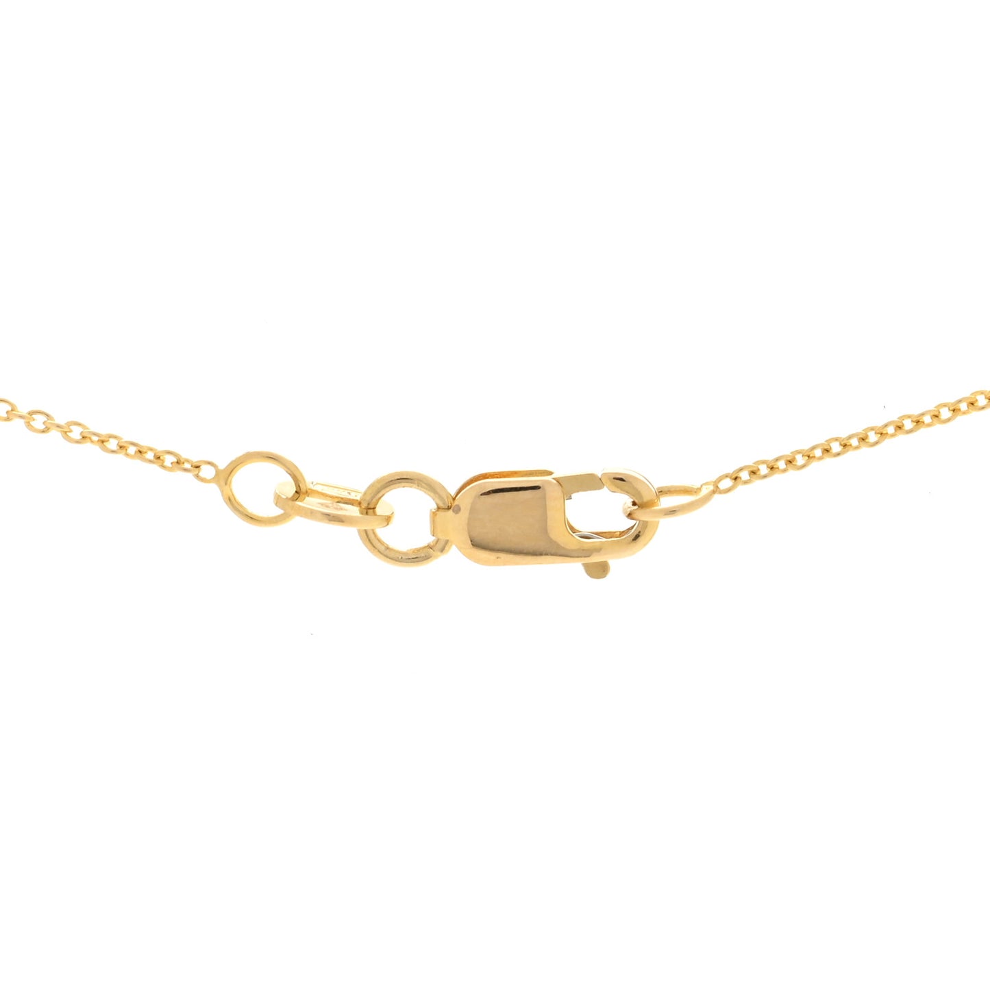 18K Yellow Gold Diamond Love Letter P Pendant Necklace