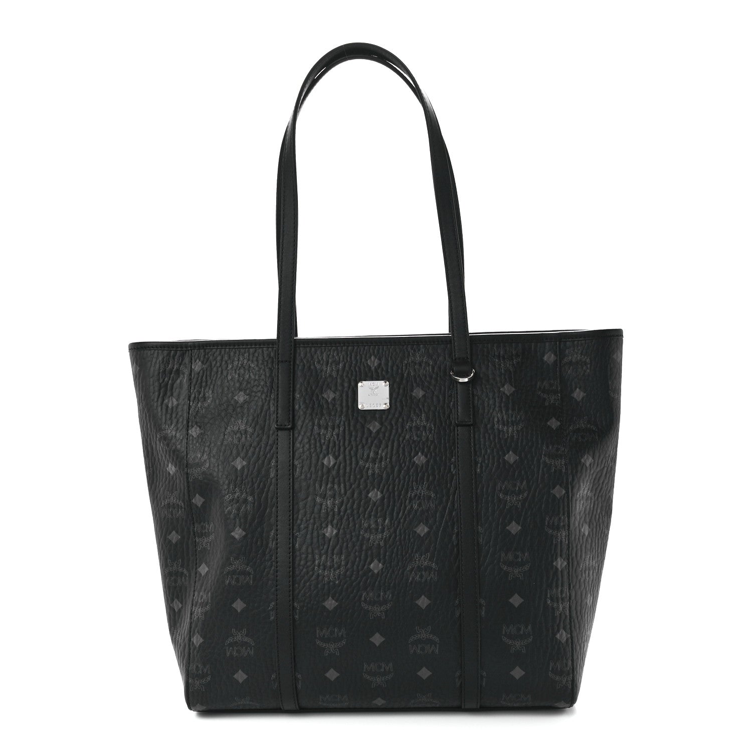 MCM Visetos Toni Shopper Tote Black 1 of 10