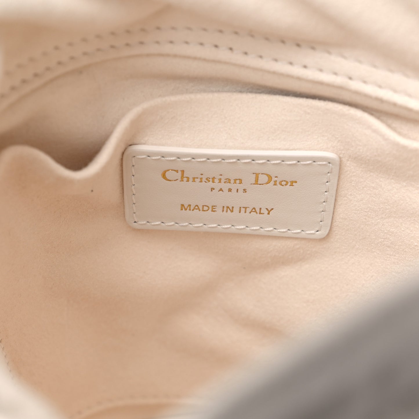 Calfskin Small Dior Vibe Bucket White Blue