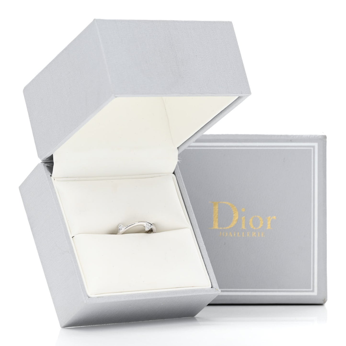 18K White Gold Bois de Rose Ring 51 5.75