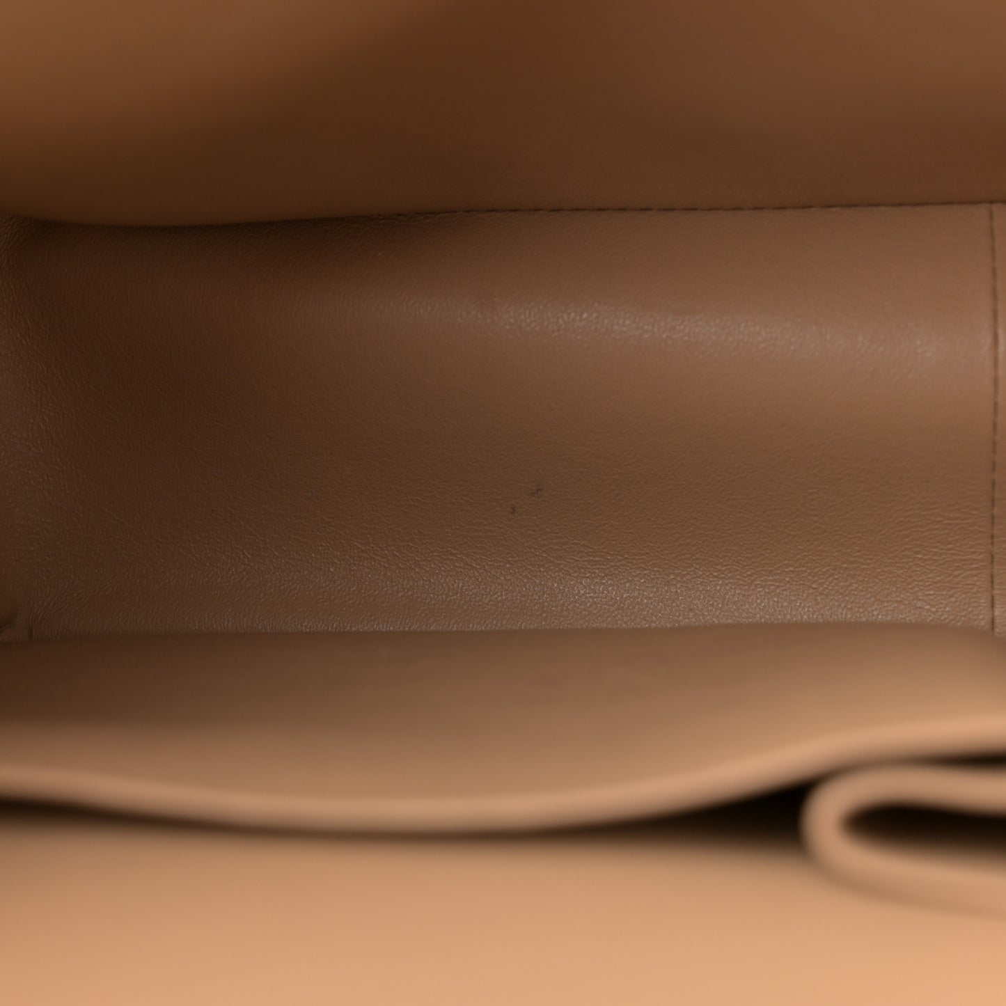 Lambskin Quilted Maxi Double Flap Beige