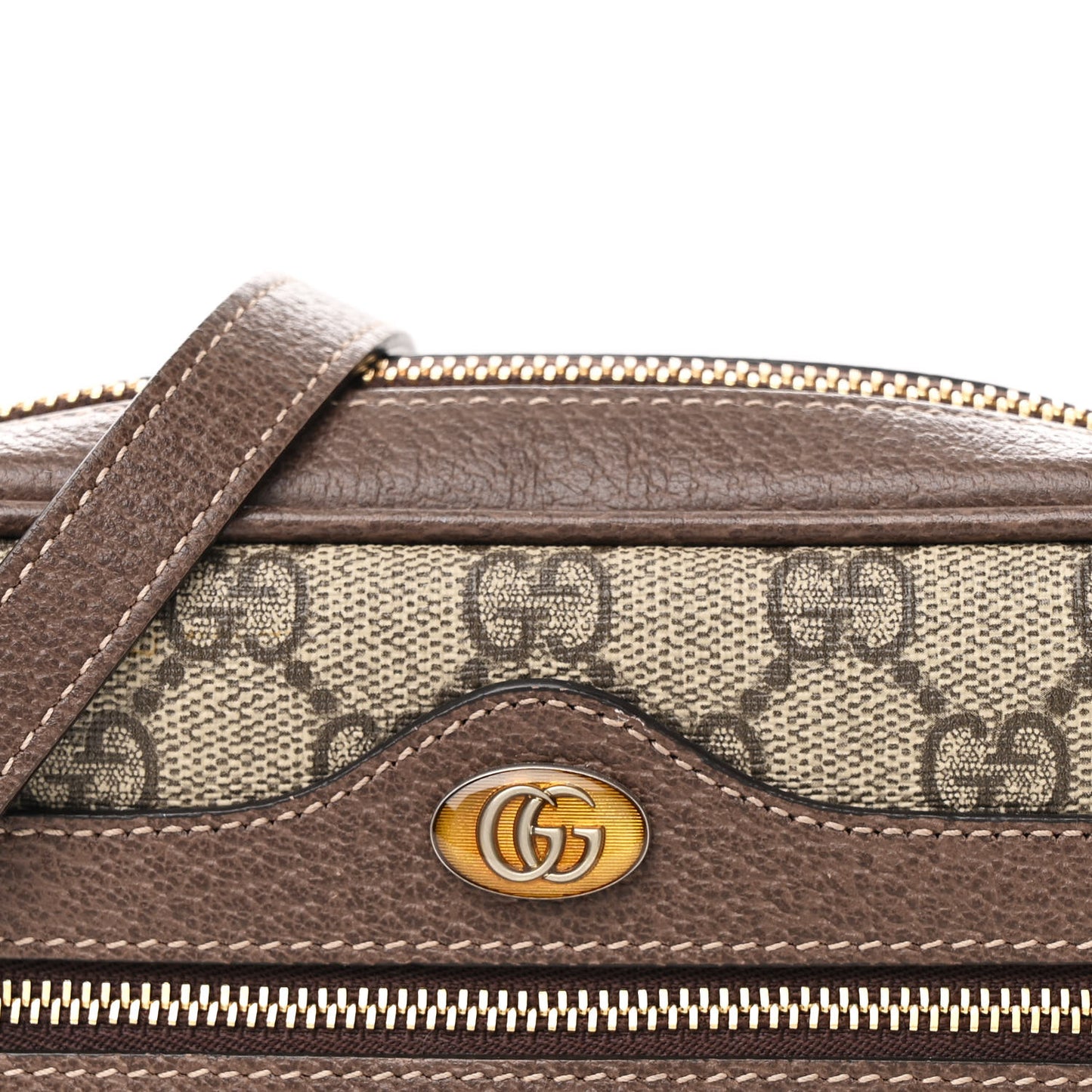 GG Supreme Monogram Web Mini Ophidia Shoulder Bag Brown