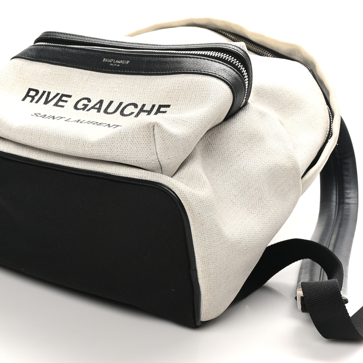 Canvas Rive Gauche City Backpack White Black