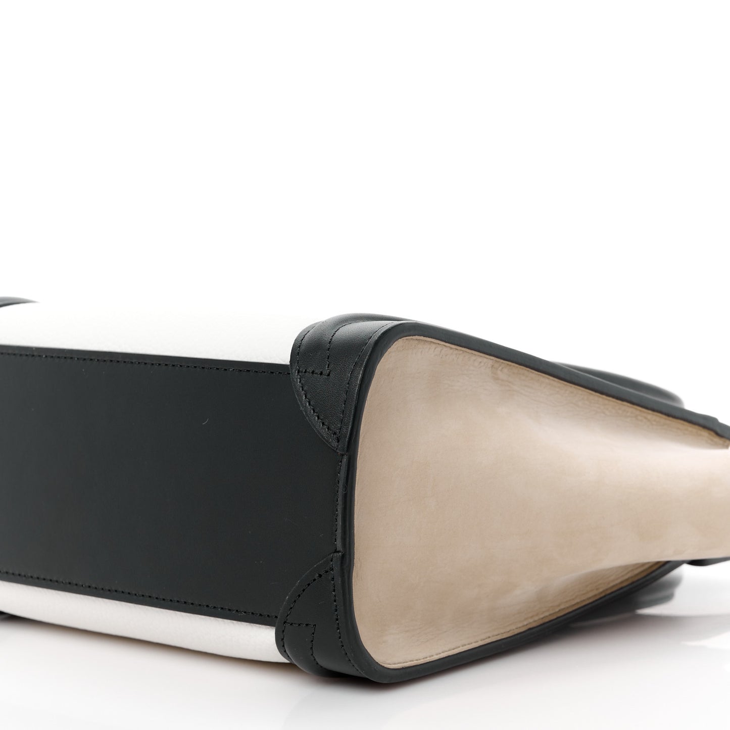 Bullhide Calfskin Nubuck Nano Tri-Color Luggage White