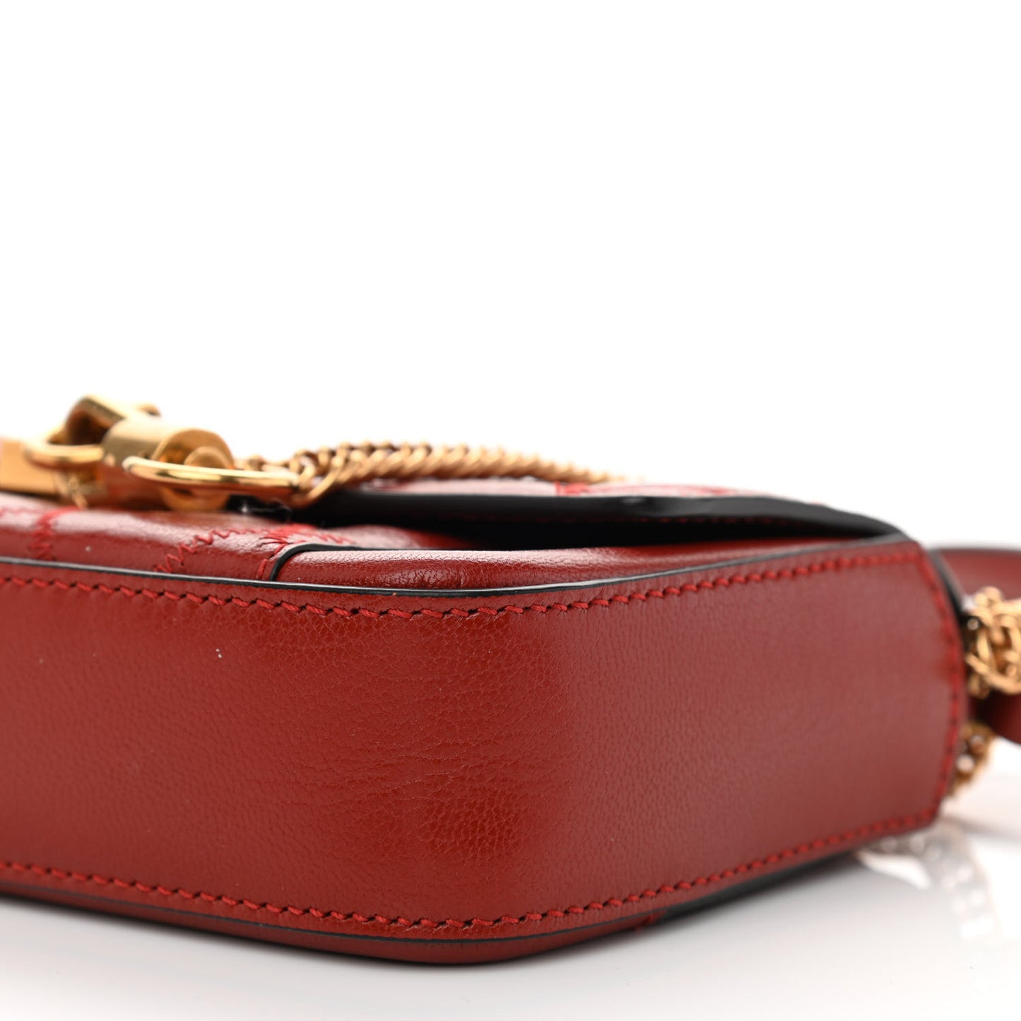 Goatskin Quilted GV3 Mini Pocket Convertible Bag Terracotta