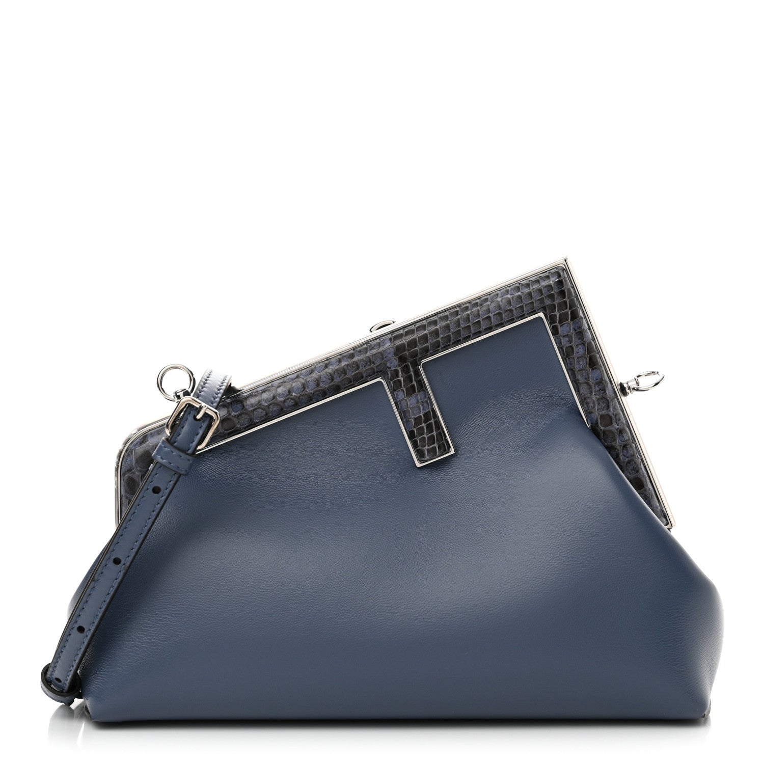 Fendi Shiny Nappa Snakeskin Small Fendi First Mirto 1 of 11