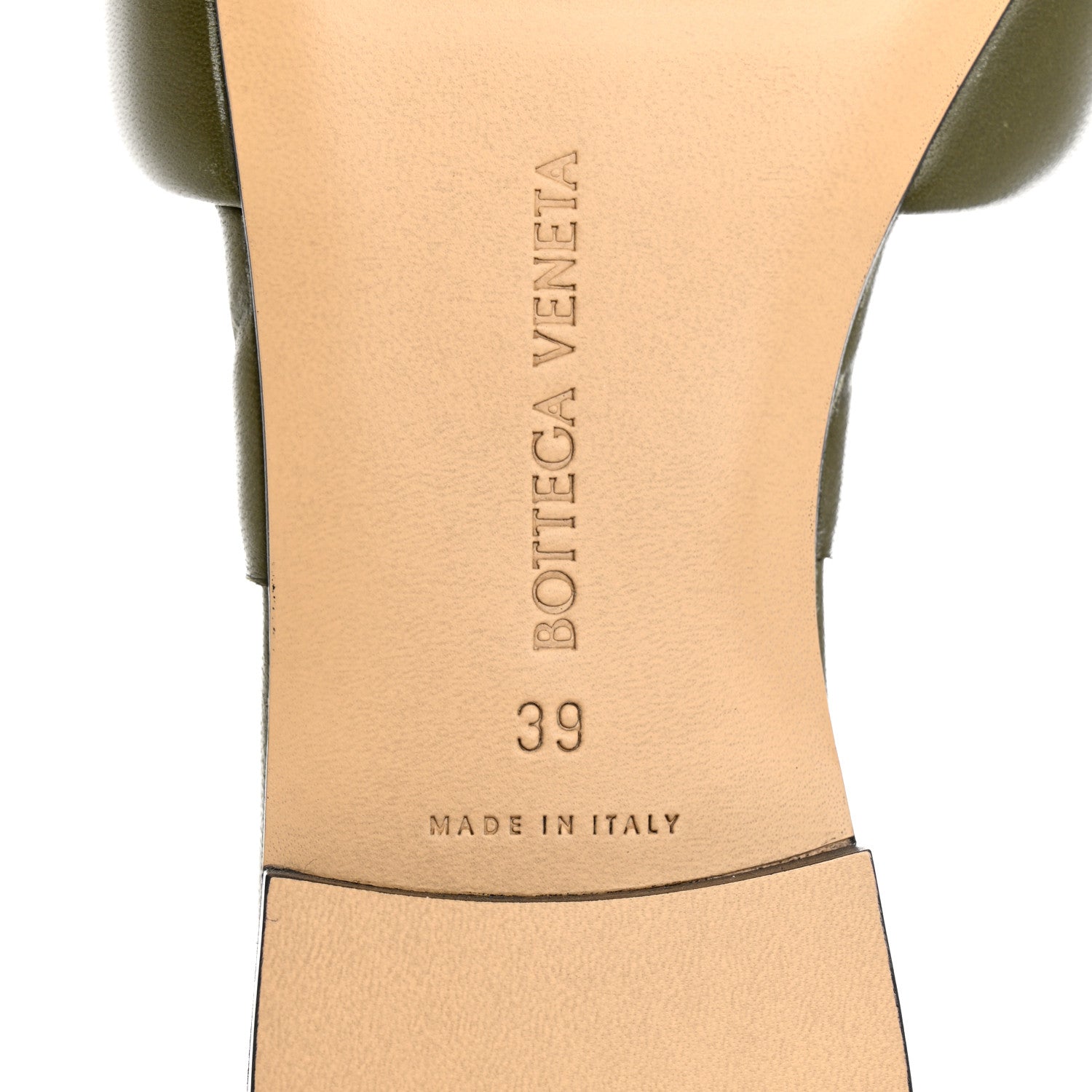 Bottega Veneta Nappa Quilted Rubber Lido Flat Sandals 39 Khaki 7 of 7