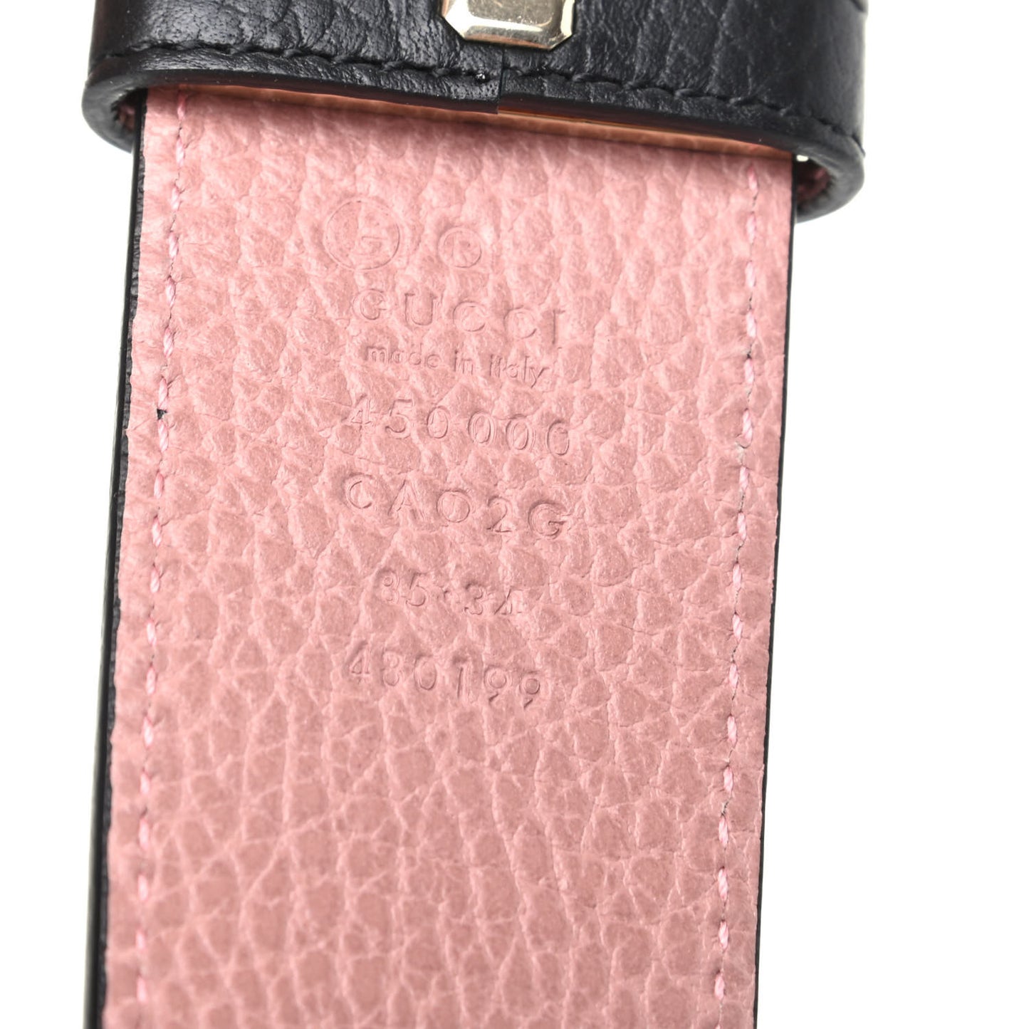 Calfskin 1973 Reversible Belt 85 34 Black Pink