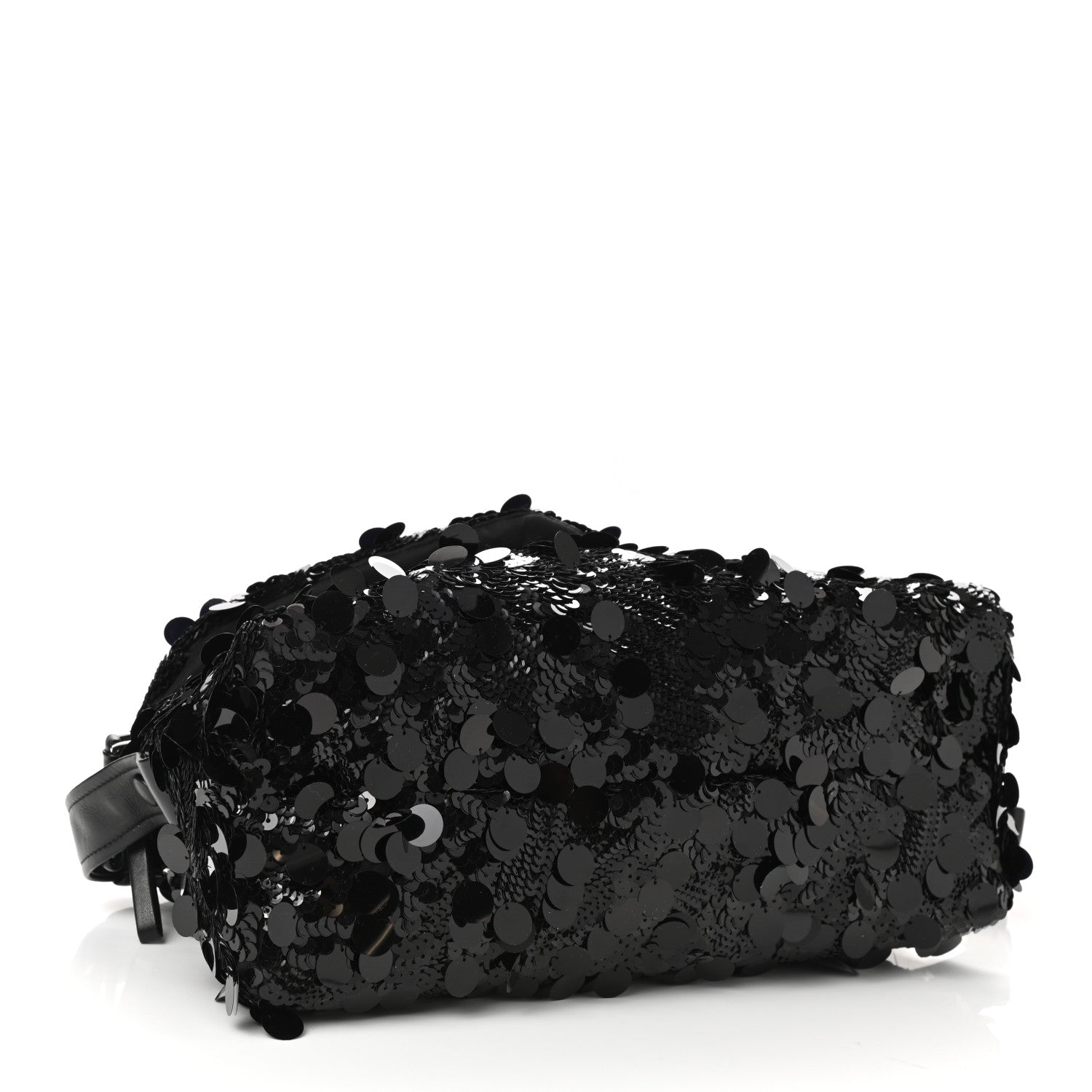 Prada Paillettes Vitello Signaux Bag Black 4 of 10