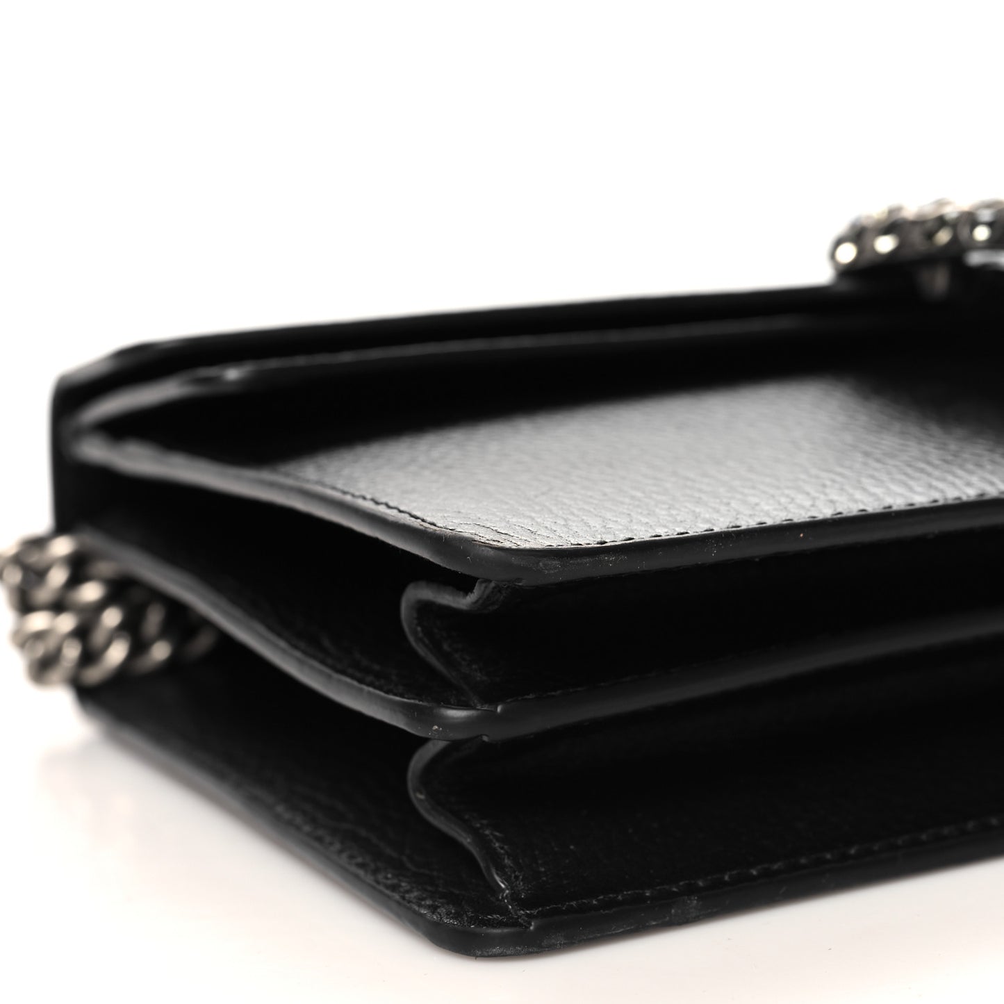 Pebbled Calfskin Small Dionysus Shoulder Bag Black