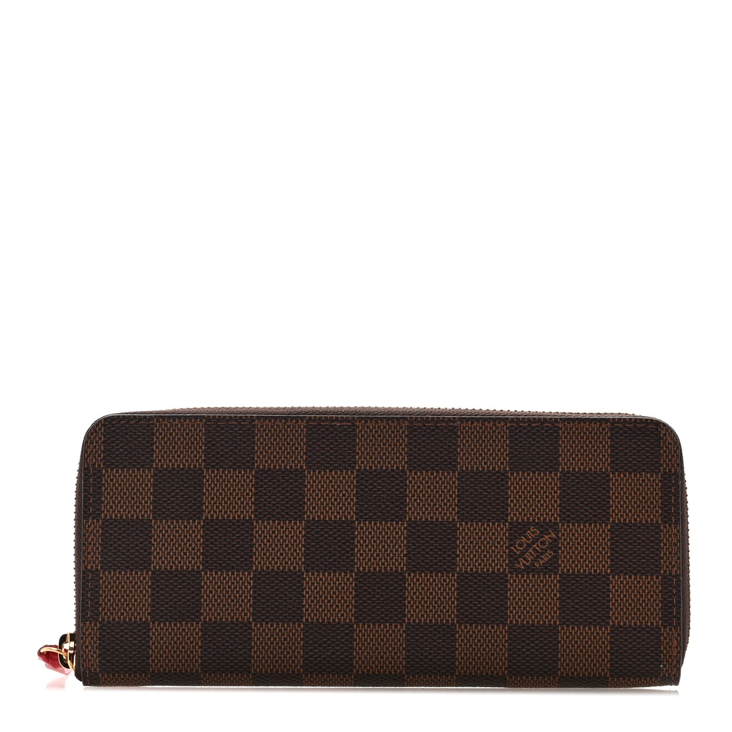 Damier Ebene Clemence Wallet Cherry