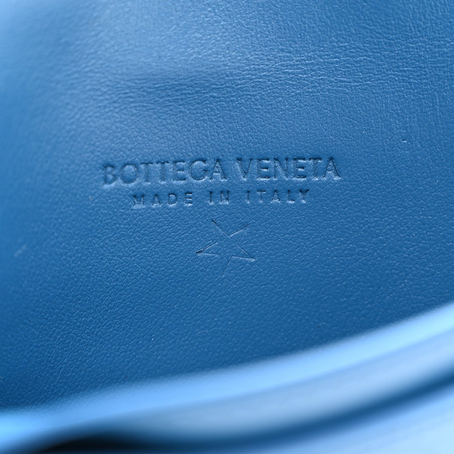 Nappa Maxi Intrecciato Card Holder Wallet Deep Pacific