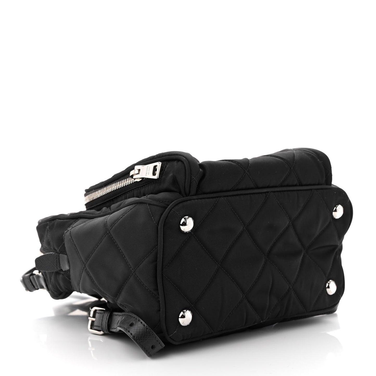 Nylon Tessuto Impuntu Quilted Backpack Black