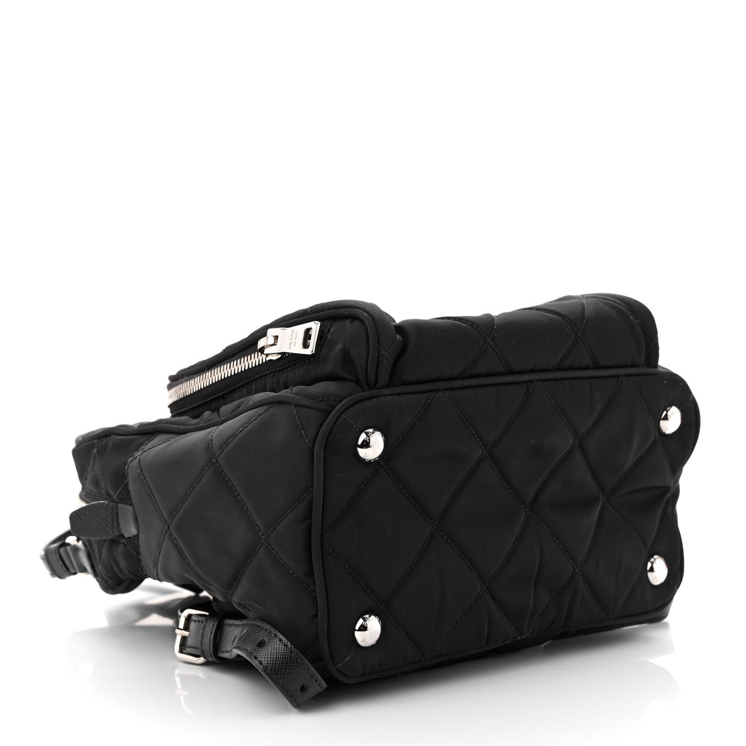 Prada Nylon Tessuto Impuntu Quilted Backpack Black 4 of 10