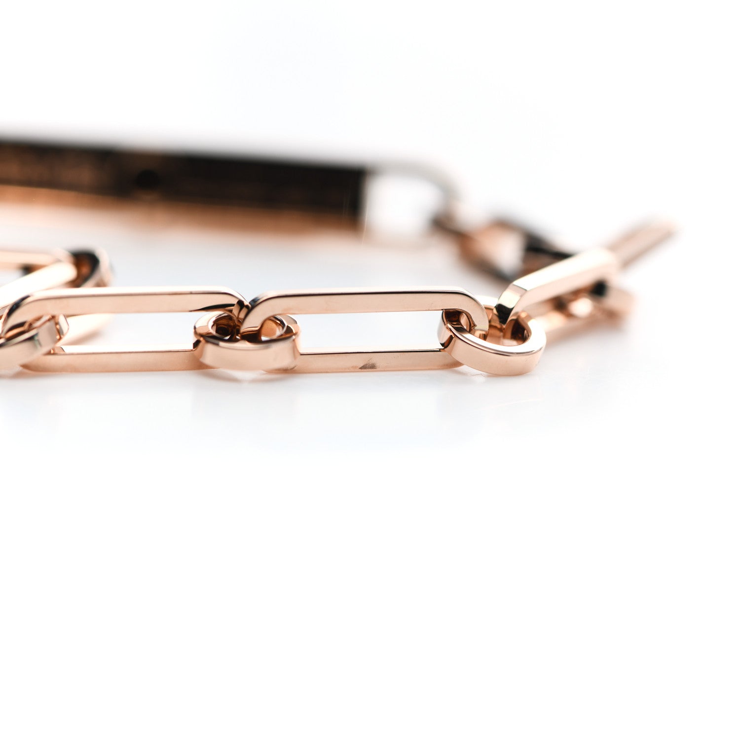 Hermes 18K Rose Gold Diamond Pave PM Kelly Chaine Bracelet ST 5 of 7
