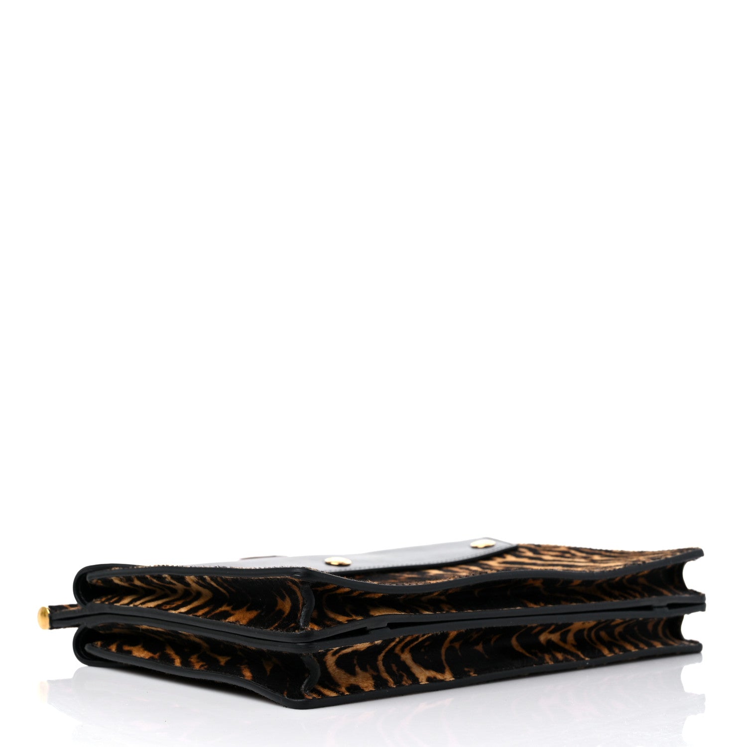 Burberry Calf Hair Leopard Print Small Title Bag with Pocket Black 4 of 10