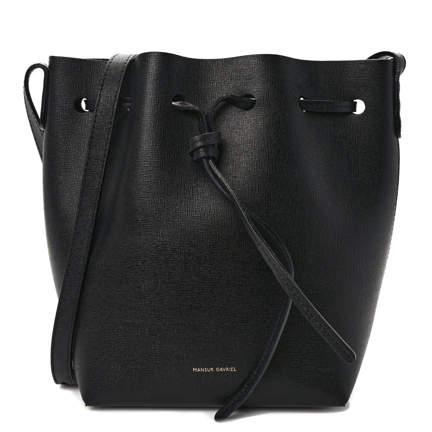 Saffiano Mini Bucket Bag Black