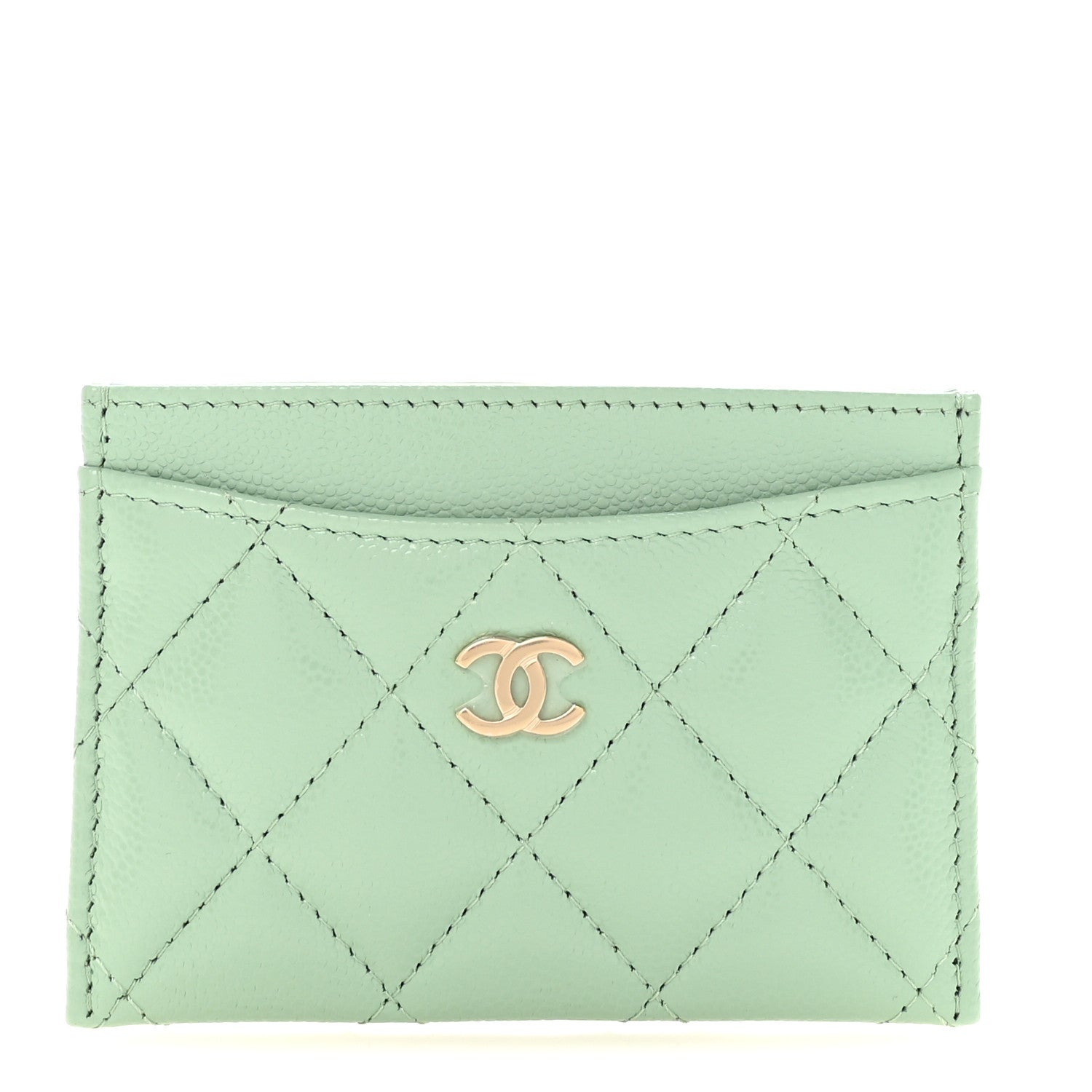 CHANEL☆ノベルティ☆カードケース☆ミントグリーン☆ Chanel Caviar Quilted Card Holder Light Green 1853535 – FASHIONPHILE